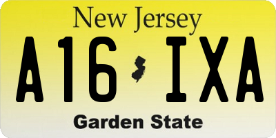 NJ license plate A16IXA