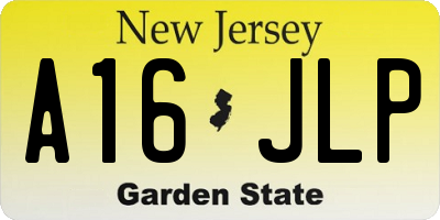 NJ license plate A16JLP