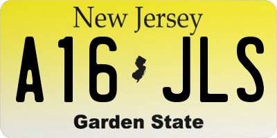 NJ license plate A16JLS