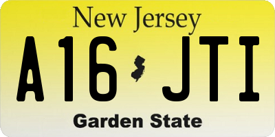 NJ license plate A16JTI