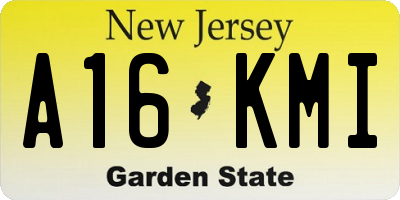 NJ license plate A16KMI