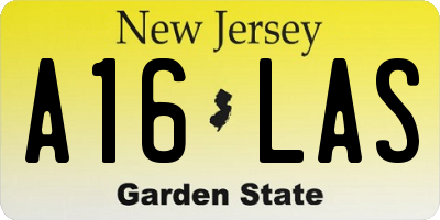 NJ license plate A16LAS