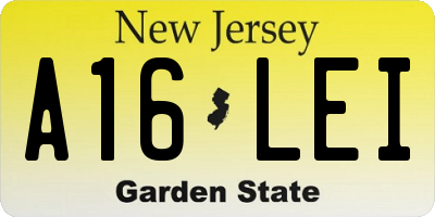 NJ license plate A16LEI