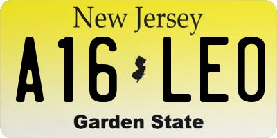 NJ license plate A16LEO