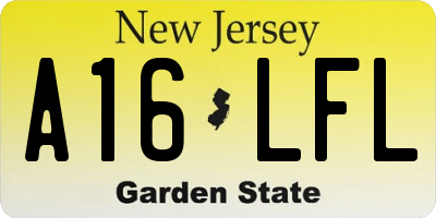NJ license plate A16LFL