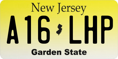 NJ license plate A16LHP