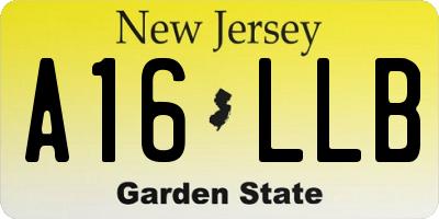 NJ license plate A16LLB