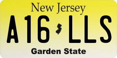 NJ license plate A16LLS