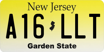 NJ license plate A16LLT