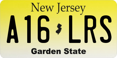 NJ license plate A16LRS
