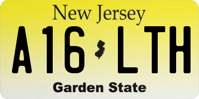 NJ license plate A16LTH