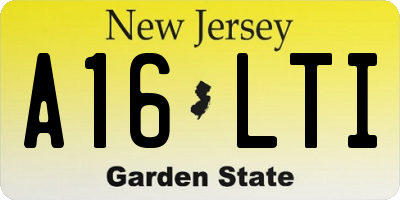 NJ license plate A16LTI