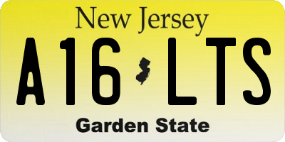 NJ license plate A16LTS