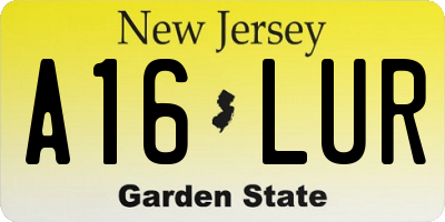 NJ license plate A16LUR
