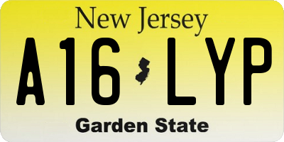 NJ license plate A16LYP
