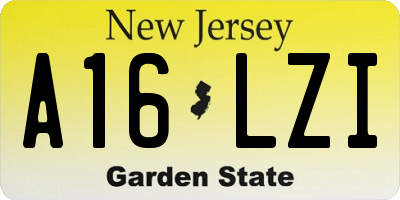 NJ license plate A16LZI