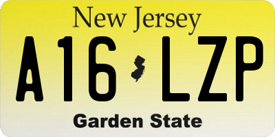 NJ license plate A16LZP