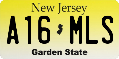 NJ license plate A16MLS