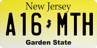 NJ license plate A16MTH