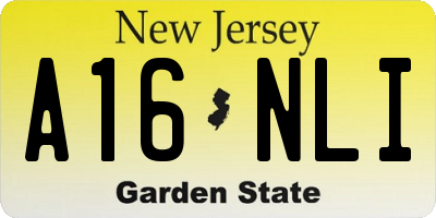 NJ license plate A16NLI