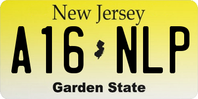 NJ license plate A16NLP