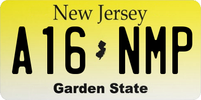 NJ license plate A16NMP