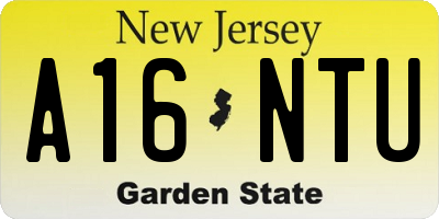 NJ license plate A16NTU