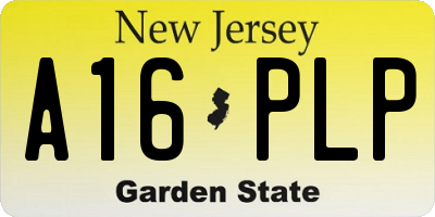 NJ license plate A16PLP