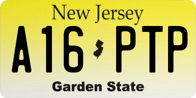 NJ license plate A16PTP