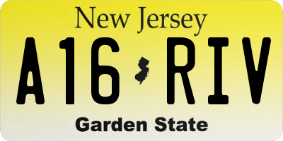 NJ license plate A16RIV