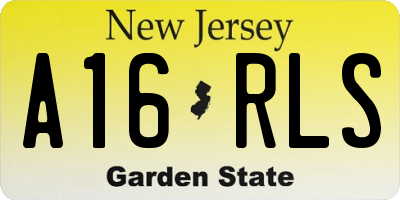 NJ license plate A16RLS