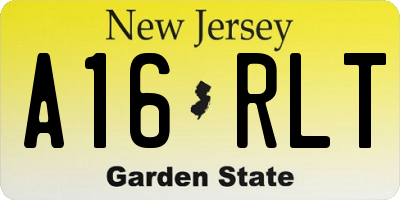 NJ license plate A16RLT