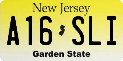 NJ license plate A16SLI
