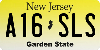 NJ license plate A16SLS