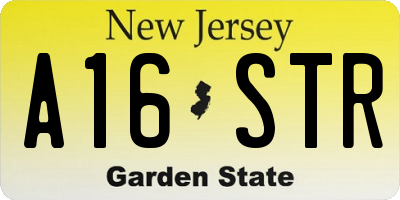 NJ license plate A16STR