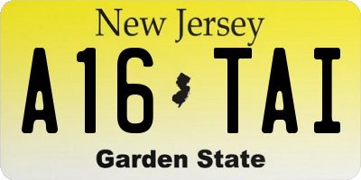 NJ license plate A16TAI