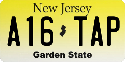 NJ license plate A16TAP