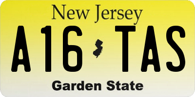 NJ license plate A16TAS