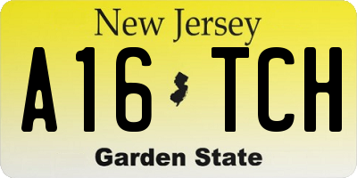 NJ license plate A16TCH