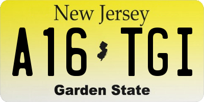 NJ license plate A16TGI