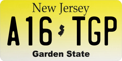 NJ license plate A16TGP