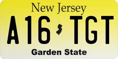 NJ license plate A16TGT