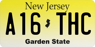 NJ license plate A16THC