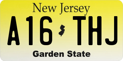 NJ license plate A16THJ