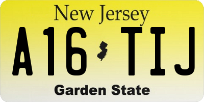 NJ license plate A16TIJ