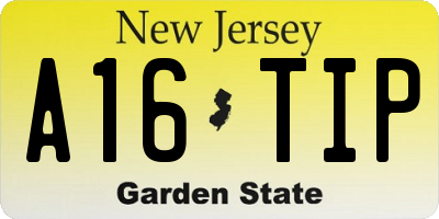 NJ license plate A16TIP