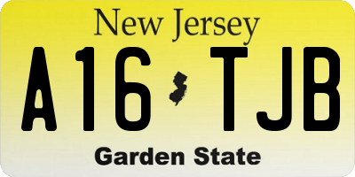 NJ license plate A16TJB
