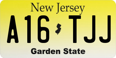 NJ license plate A16TJJ