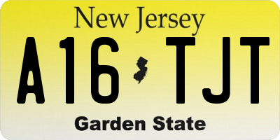 NJ license plate A16TJT