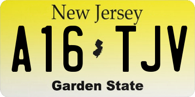 NJ license plate A16TJV